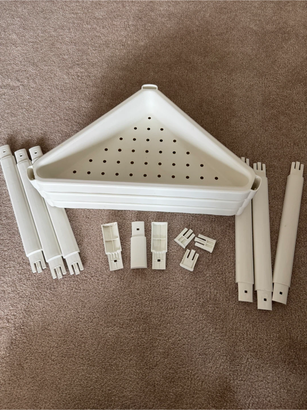 IKEA VESKEN white 3-tier corner shelf