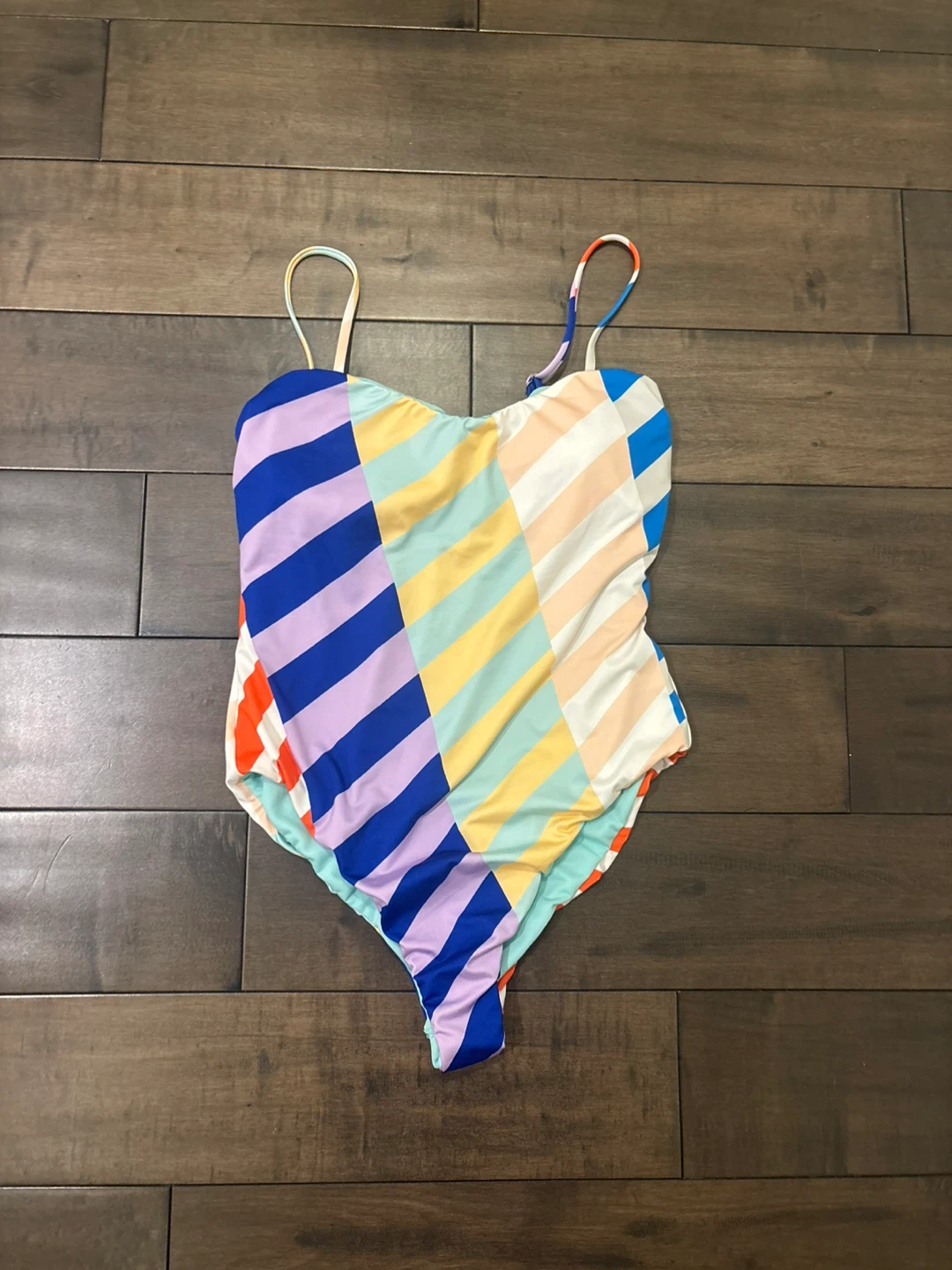 Colourful Striped One-Piece Swimsuit