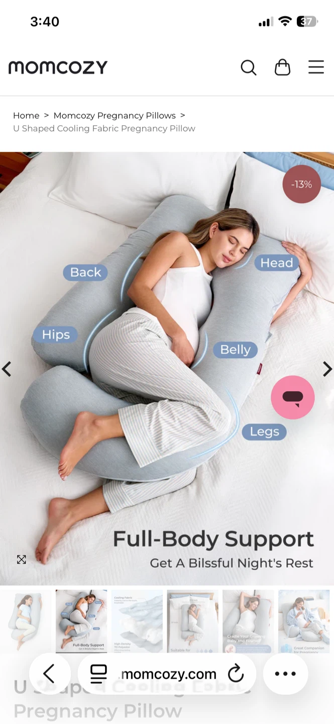 Momcozy U Shaped Pregnancy Pillow