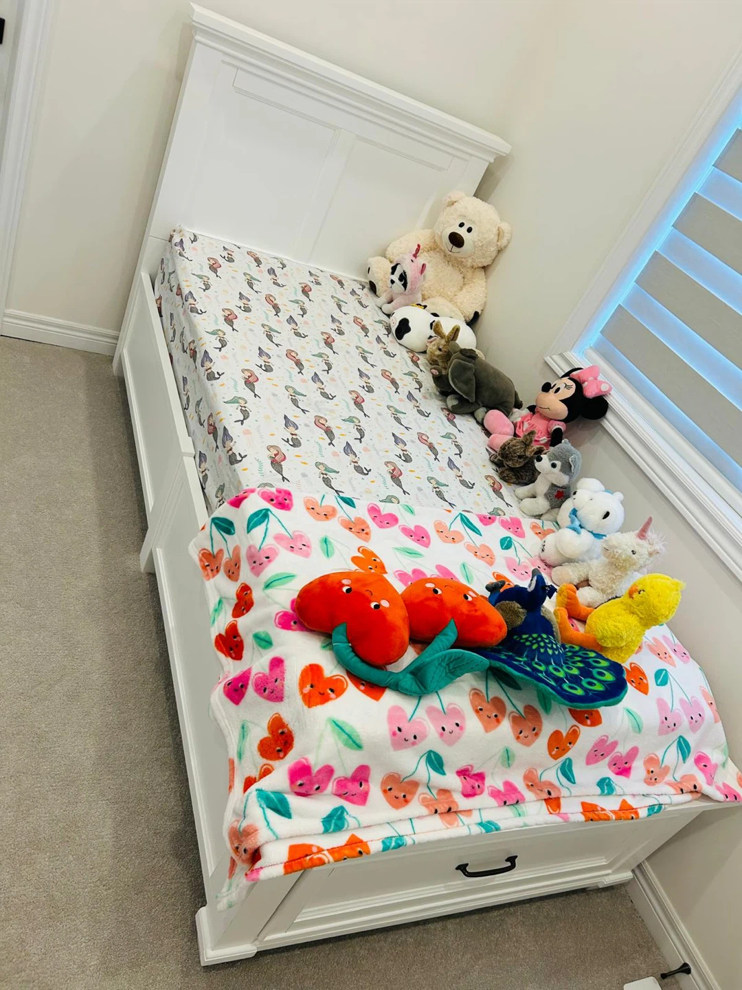 Twin Bed Frame with Storage Drawer + Bamboo Mattress