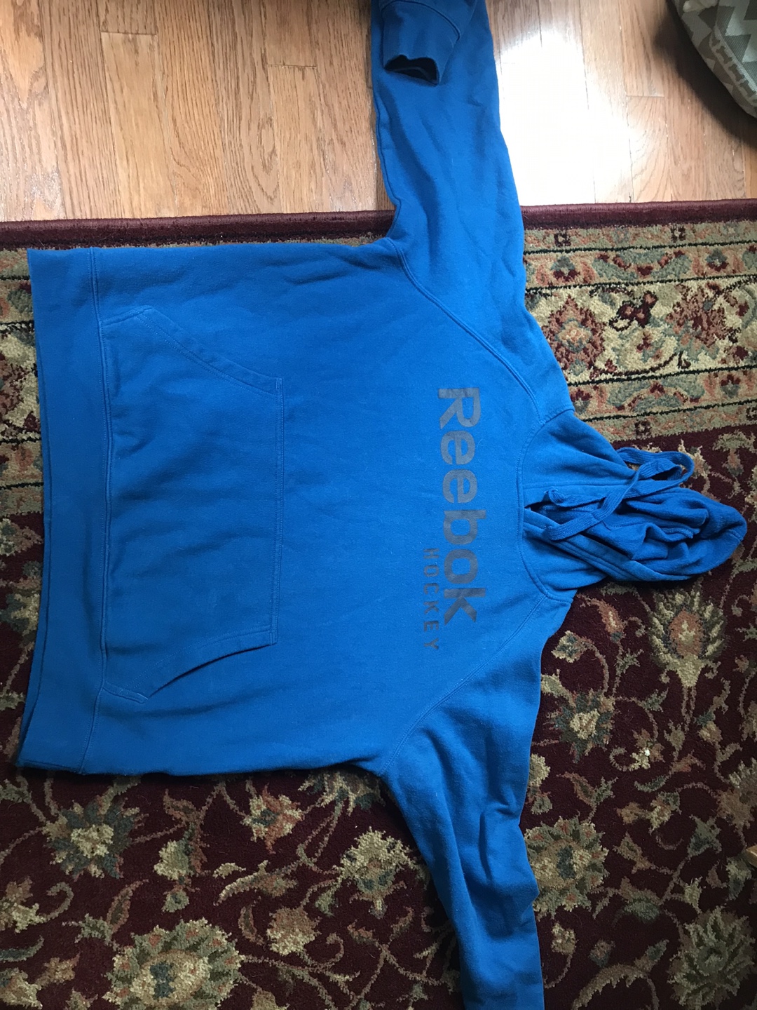 Reebok Hockey Hoodie Blue Size M