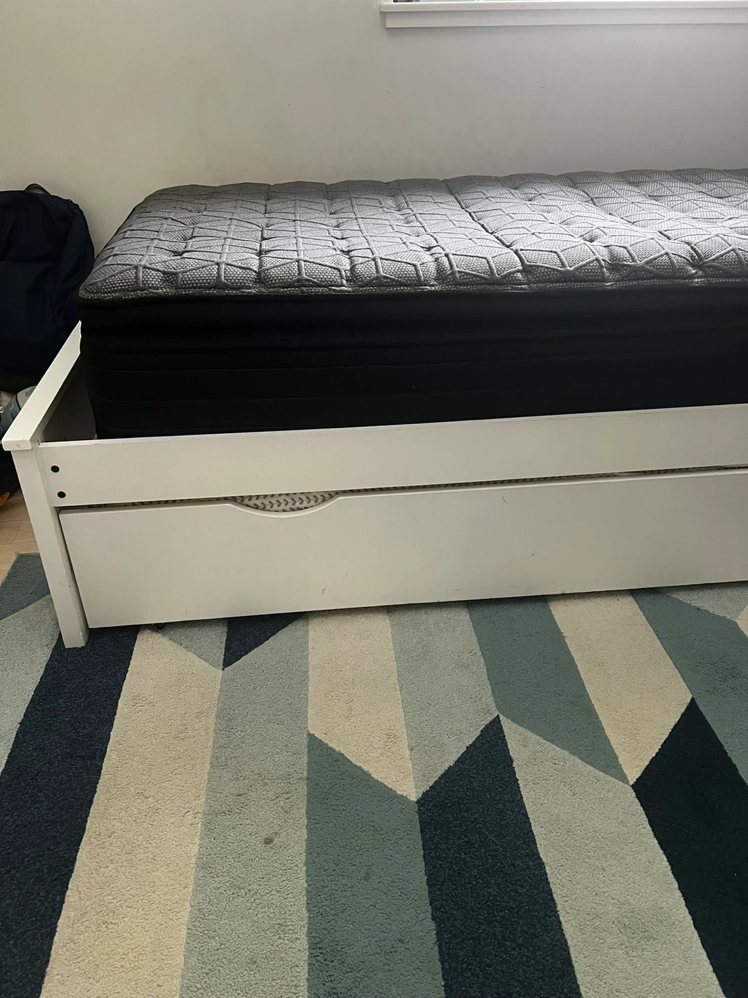 Twin bed with trundle. Sealy Performance Posturepedic Mattress