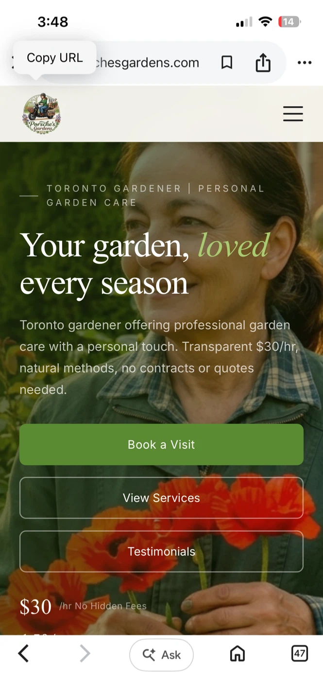 Toronto's Best Gardener Porsche's Gardens