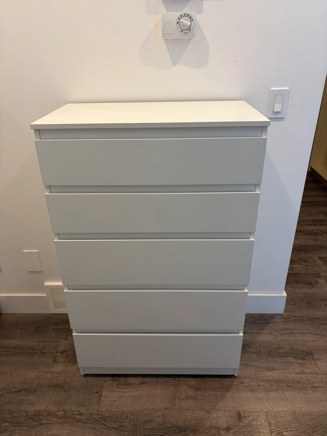 IKEA KULLEN white dresser 5 drawers