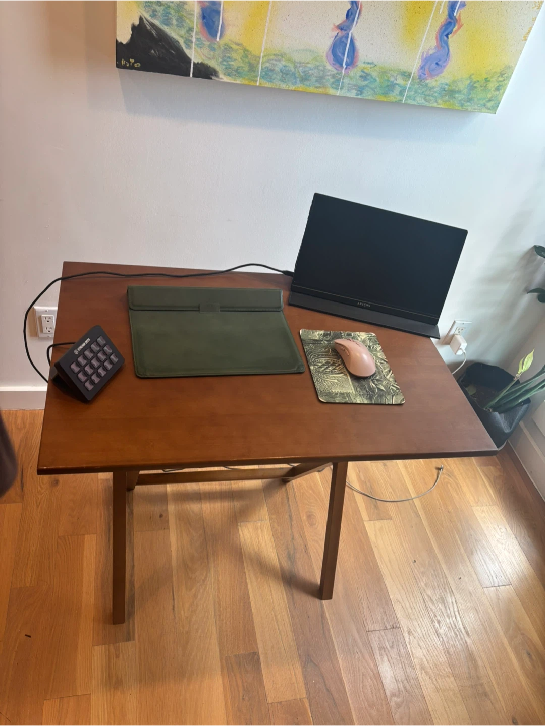 Wooden Folding Desk with Accessories