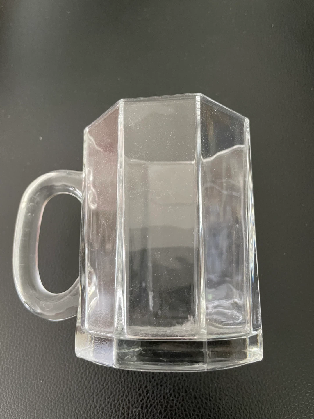 Octagon glass mug