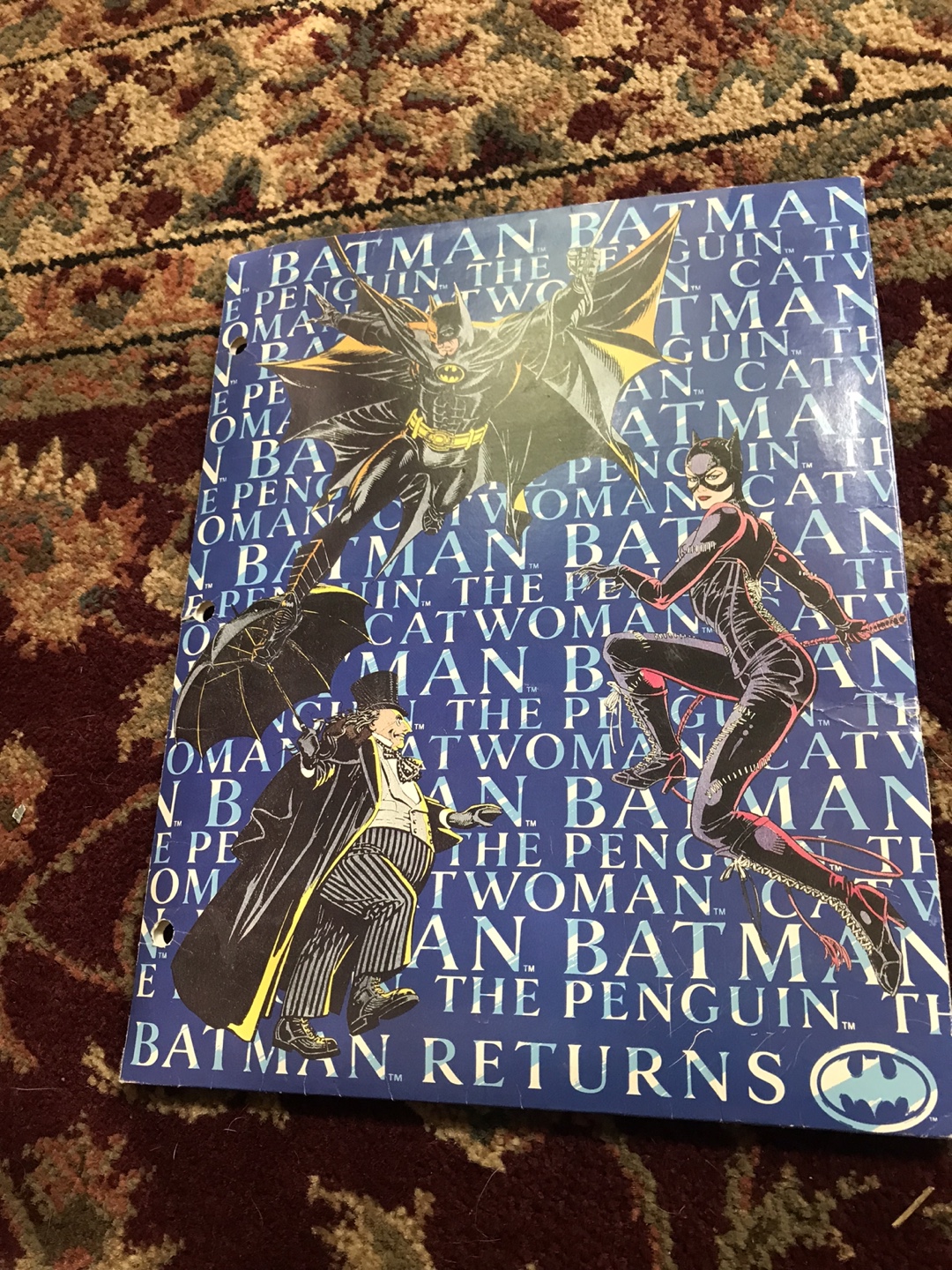 Vintage 1992 Batman Returns Calego School Folder