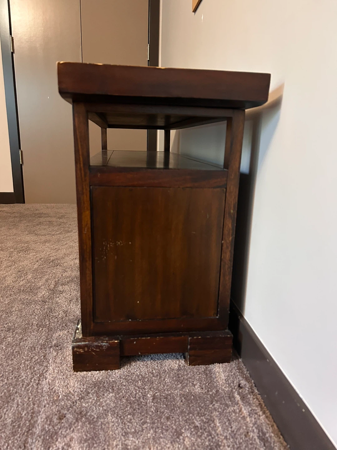 Wooden Media Console with Sliding Door - photo 4