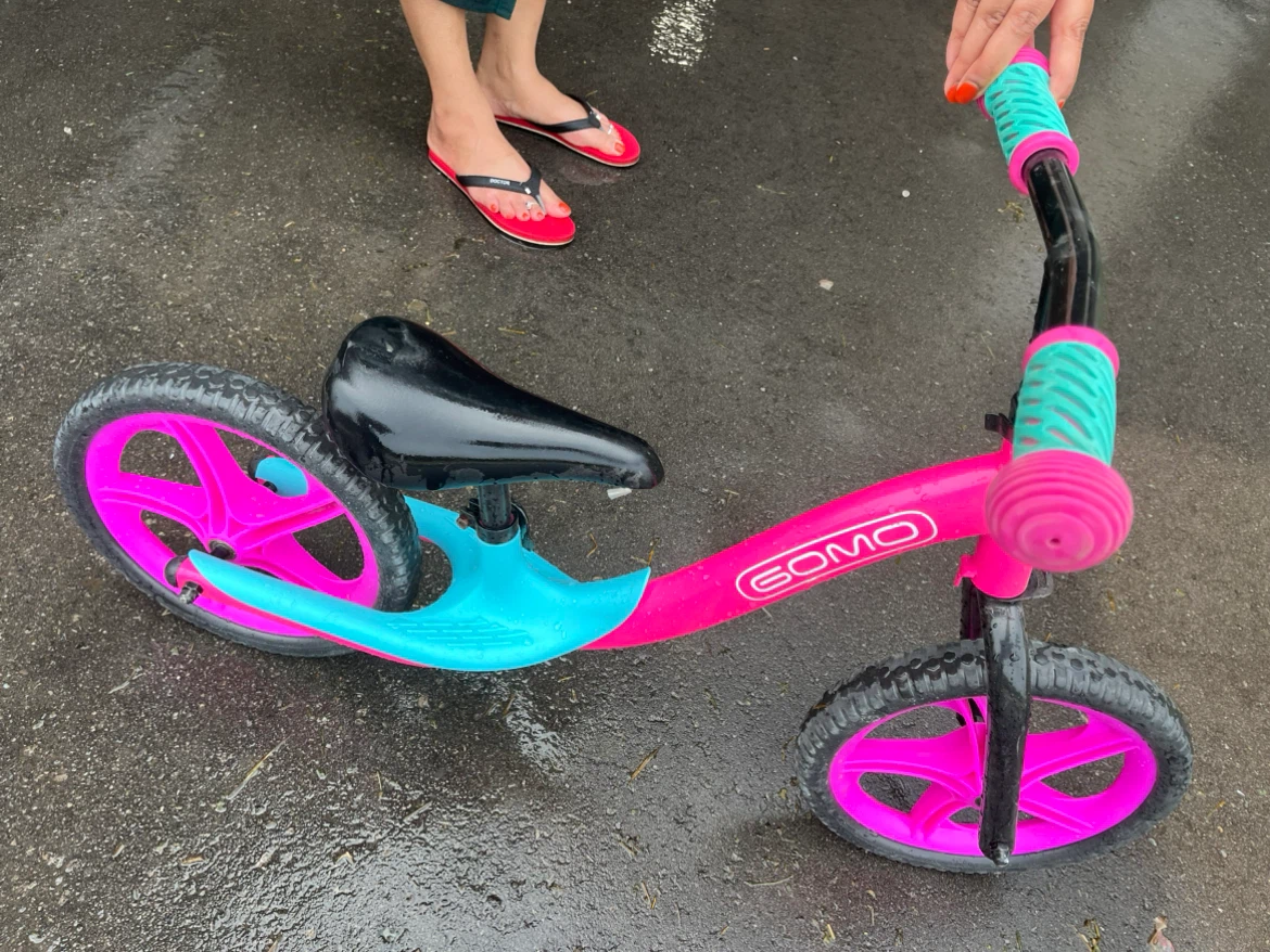 GOMO Kids Balance Bike – Pink & Teal – Great Condition