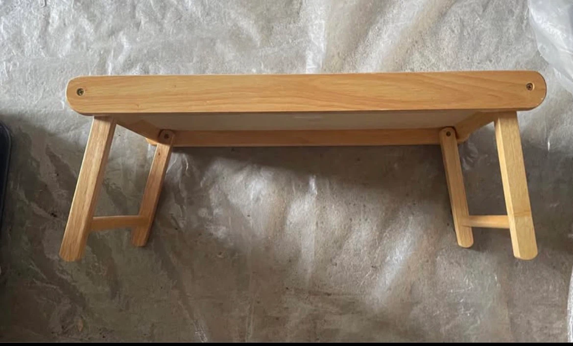 2 Folding Wooden Bed Tables
