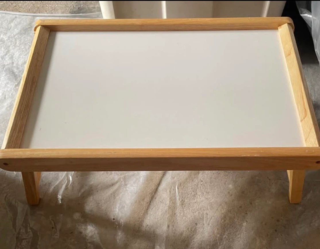 2 Folding Wooden Bed Tables - photo 2