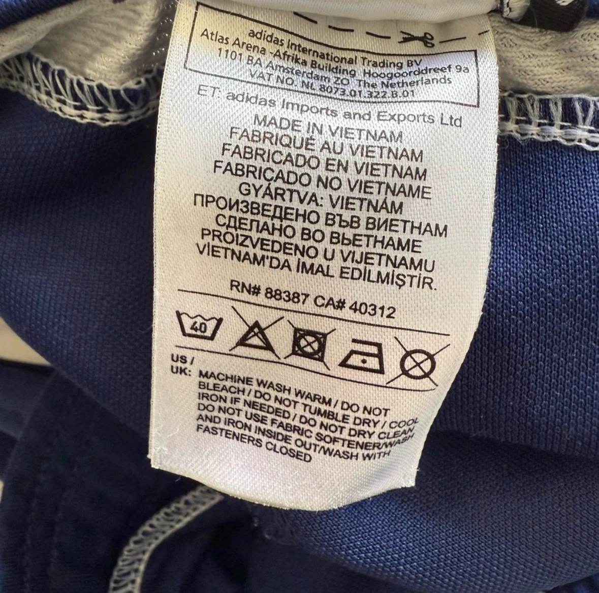 Adidas Climalite Track Pants Navy Size S - photo 5