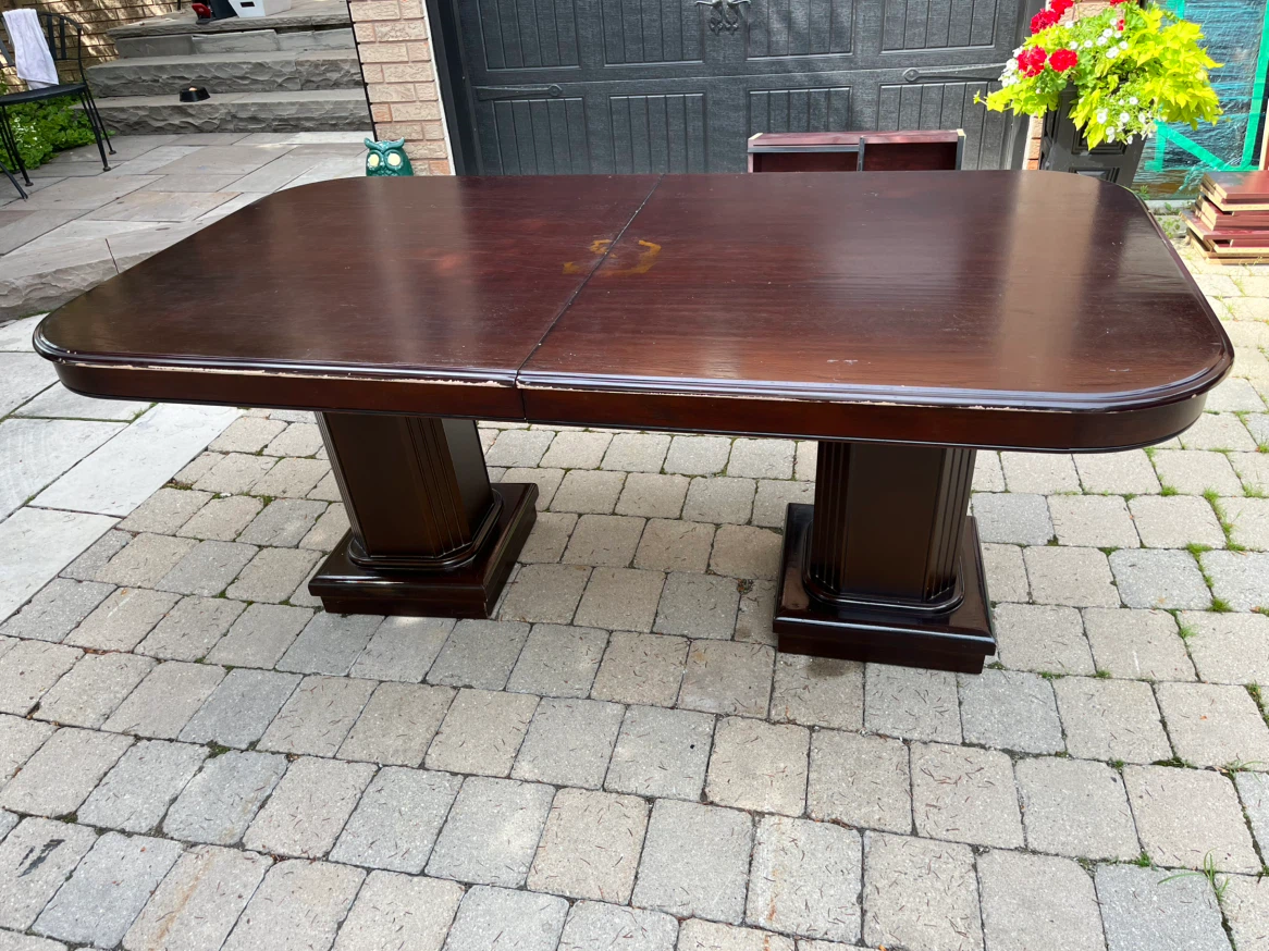 Solid Wood Dining Table + Matching Buffet / Sideboard Set