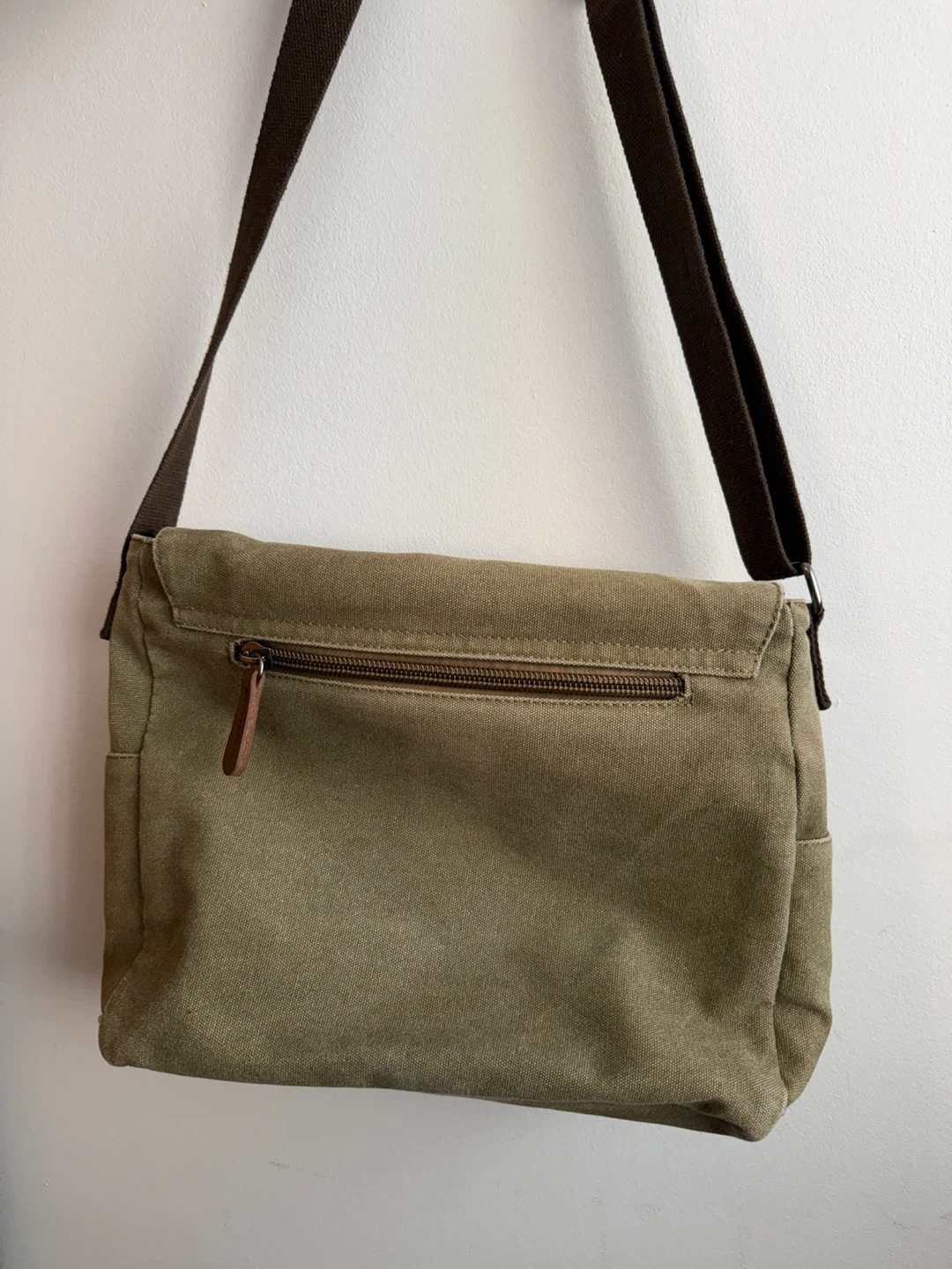 Khaki Canvas Messenger Bag - photo 2