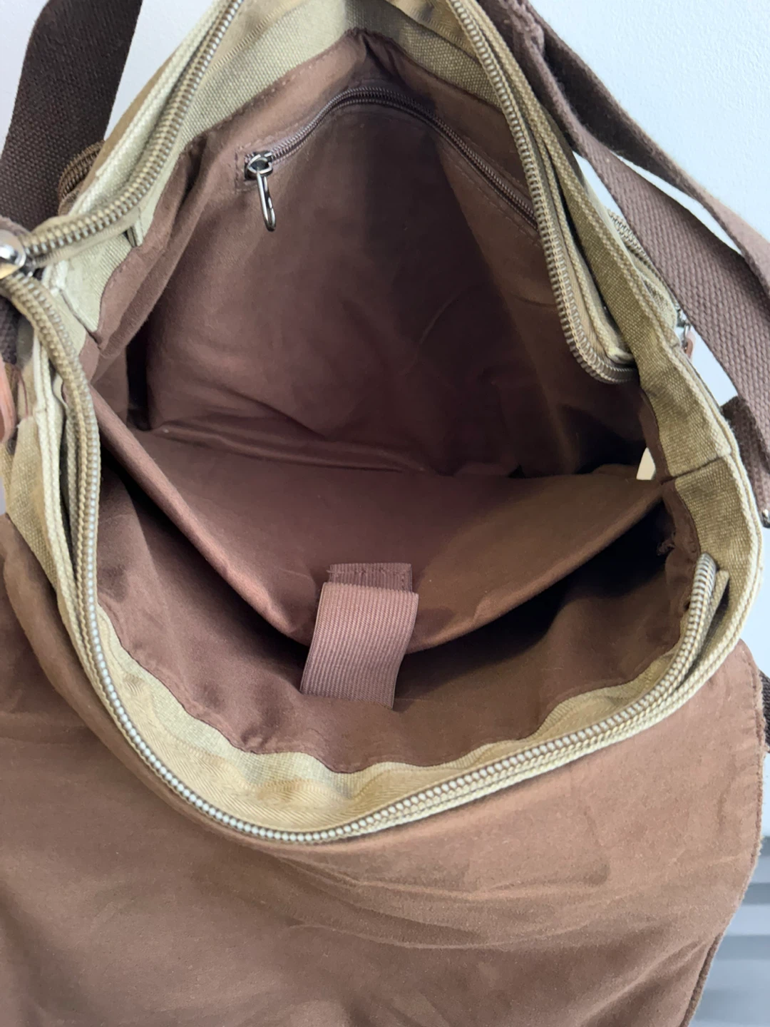 Khaki Canvas Messenger Bag - photo 3
