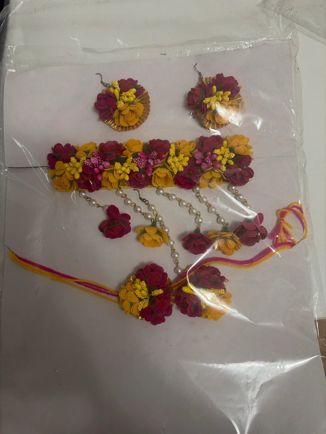 Floral Jewellery Set for Haldi/Mehndi Ceremony