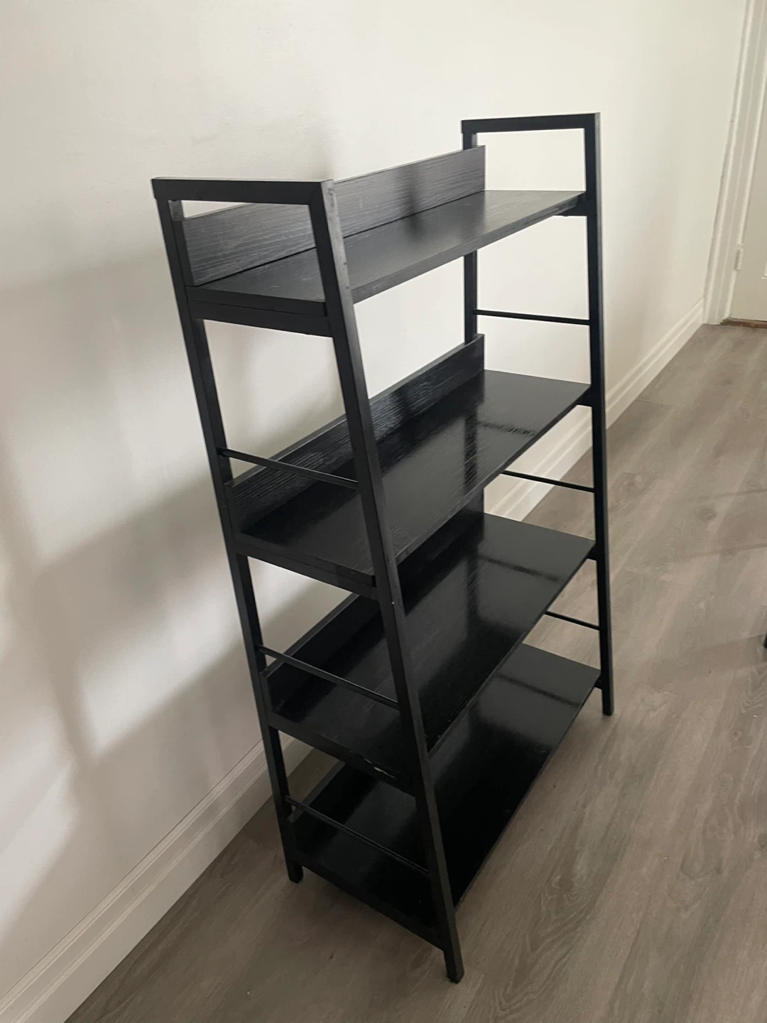 Black 4-Tier Shelf Unit - photo 2