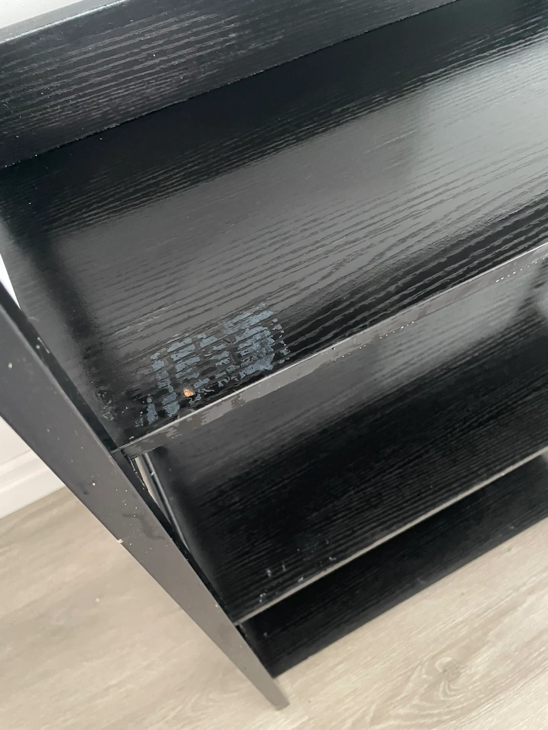 Black 4-Tier Shelf Unit - photo 4