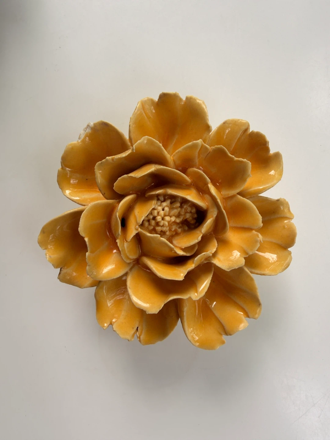 Yellow Ceramic Flower Decoration