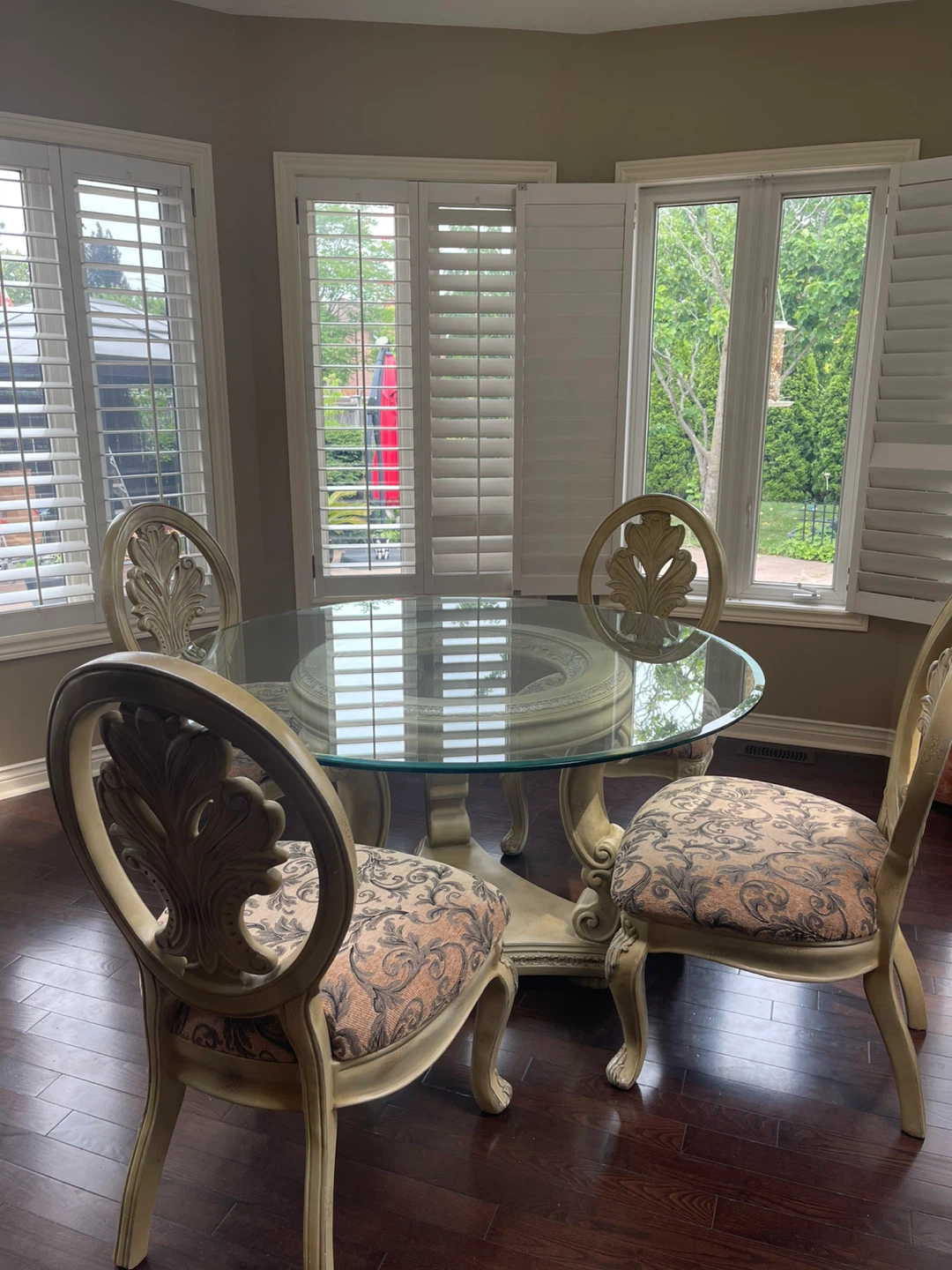 Glass Top Dining Table with 4 Chairs - photo 2