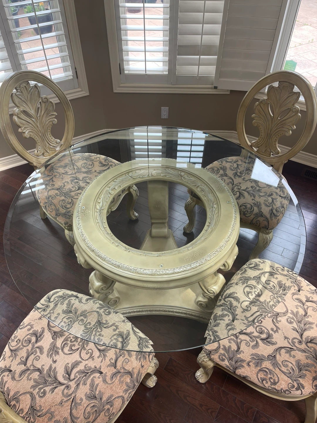 Glass Top Dining Table with 4 Chairs - photo 4