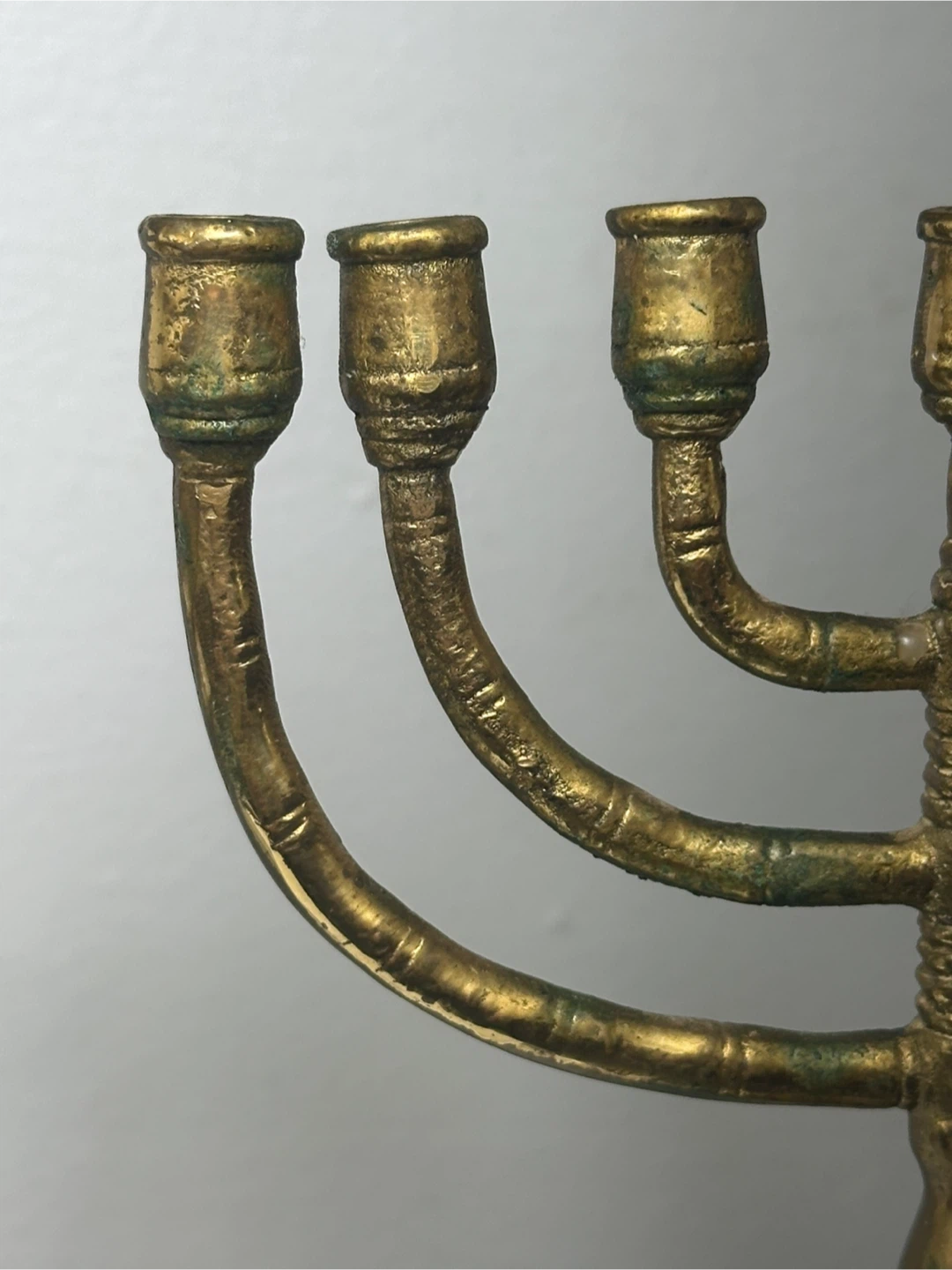 Vintage brass menorah - photo 2