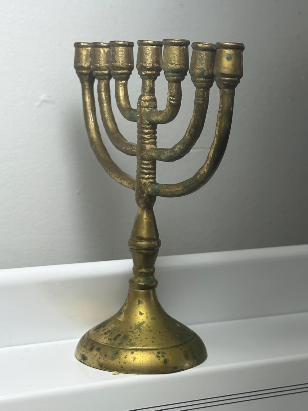 Vintage brass menorah - photo 4