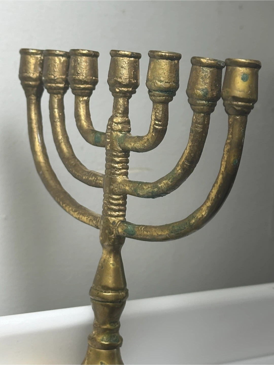 Vintage brass menorah - photo 5