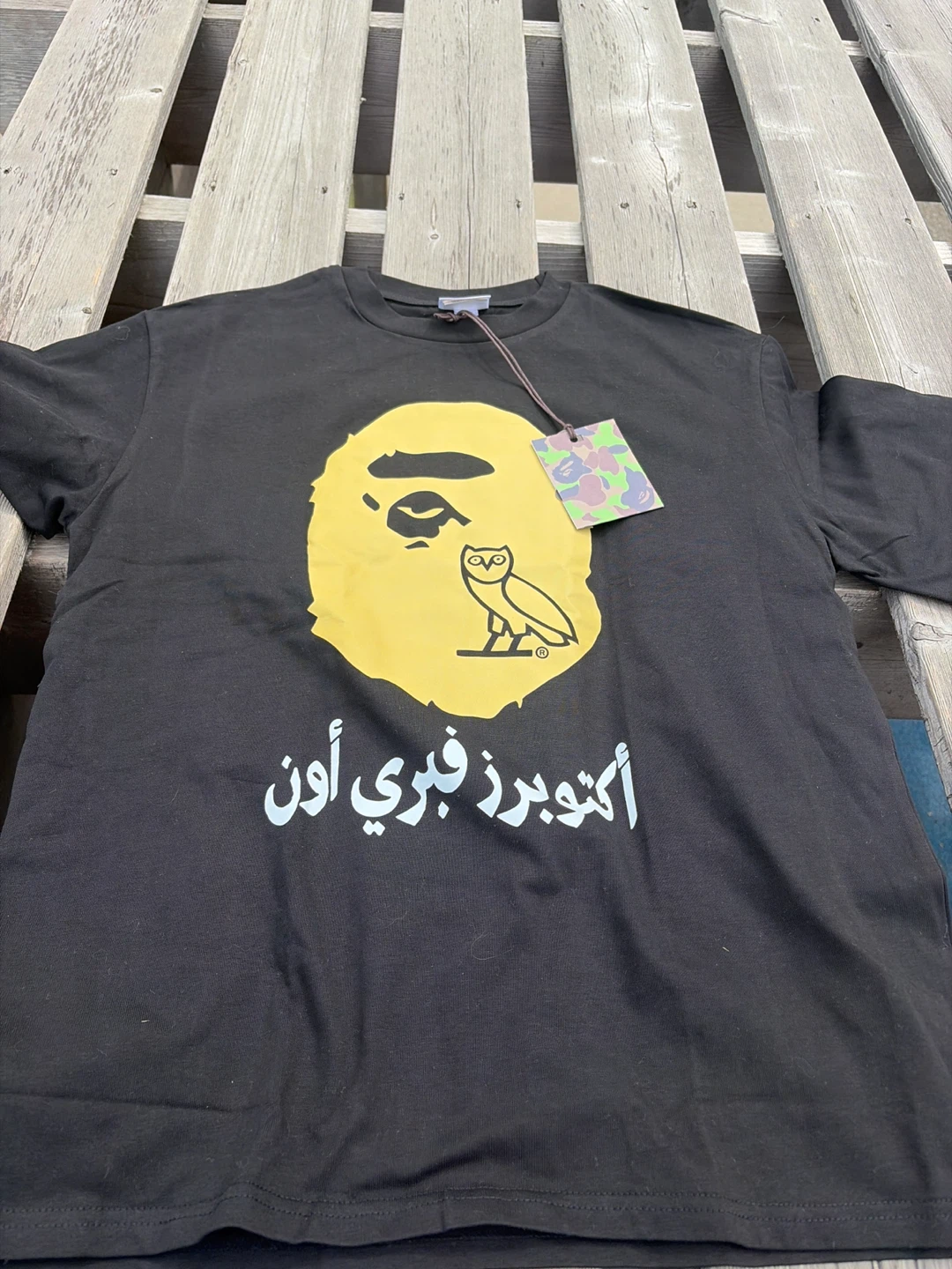 A Bathing Ape x OVO Black T-Shirt Medium