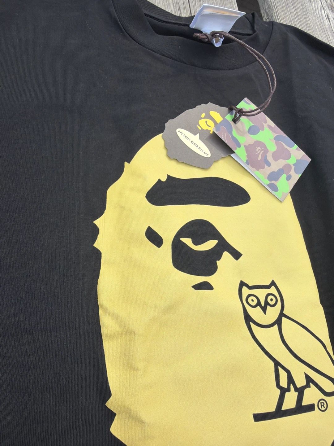 A Bathing Ape x OVO Black T-Shirt Medium - photo 5