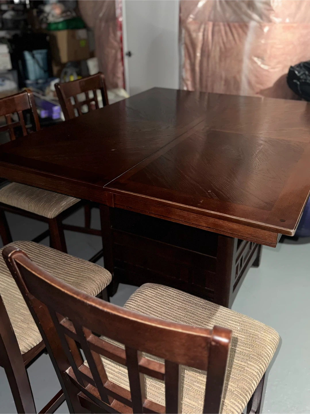 Wooden Dining Table with 8 Chairs