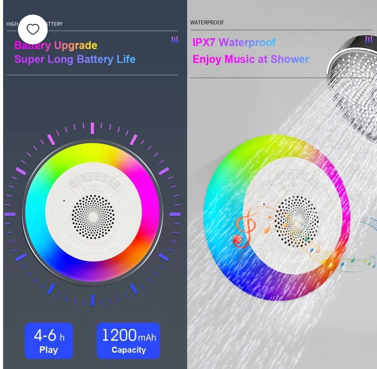 Portable Bluetooth Speakers,Wireless Floating Speaker Stereo - photo 4