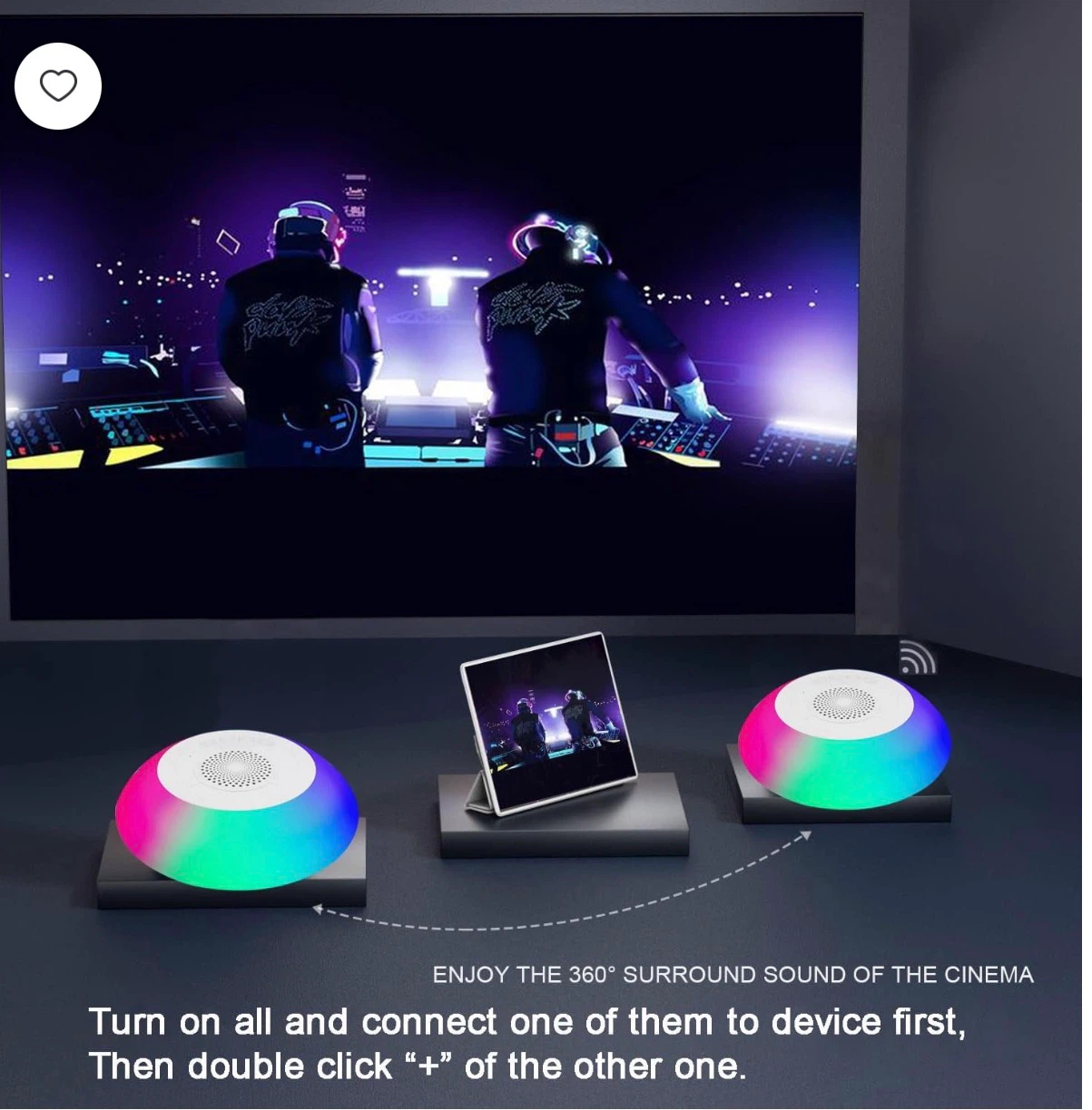 Portable Bluetooth Speakers,Wireless Floating Speaker Stereo - photo 5