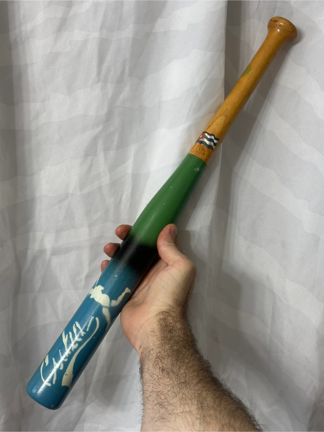 Vintage half size baseball bat Cuban souvenir