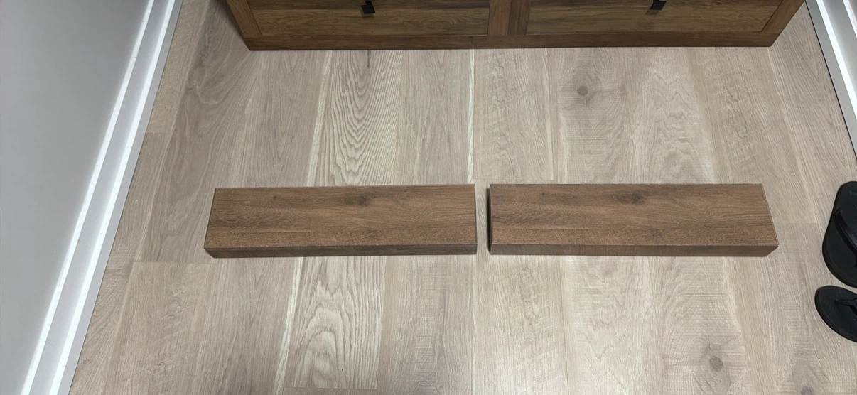 Floating Shelves with LED Lights