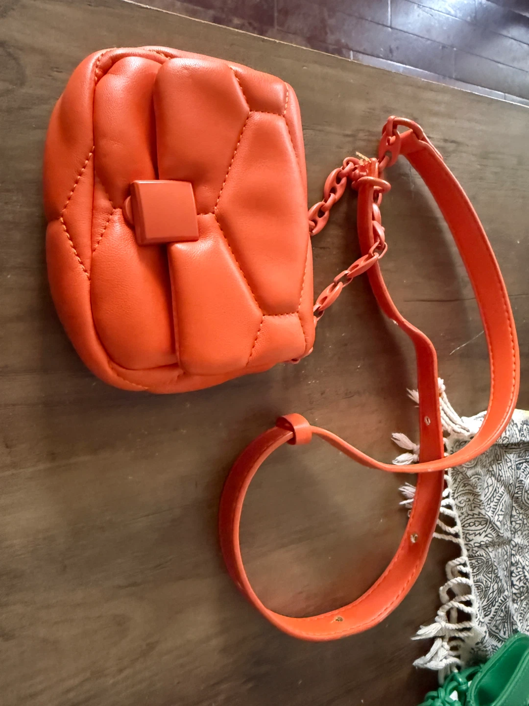 Orange  Crossbody Bag