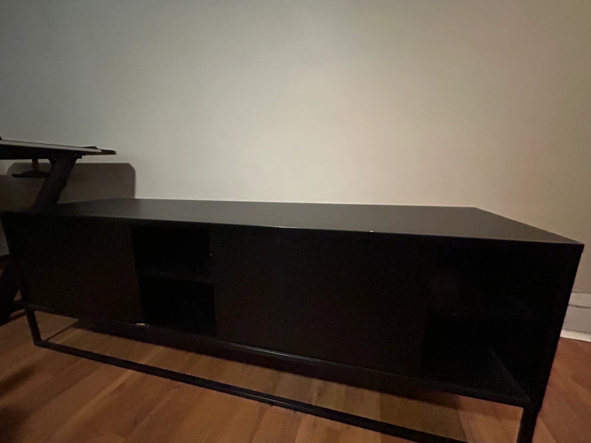 TV Console Table (Black) - photo 3