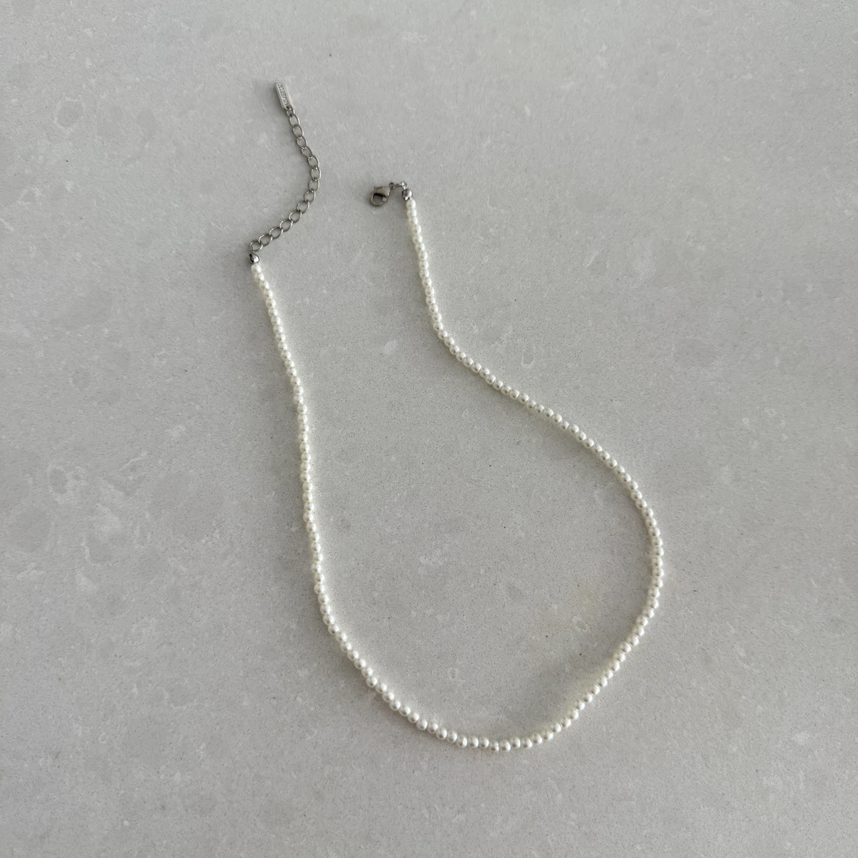 Pearl Necklace with Silver Clasp
