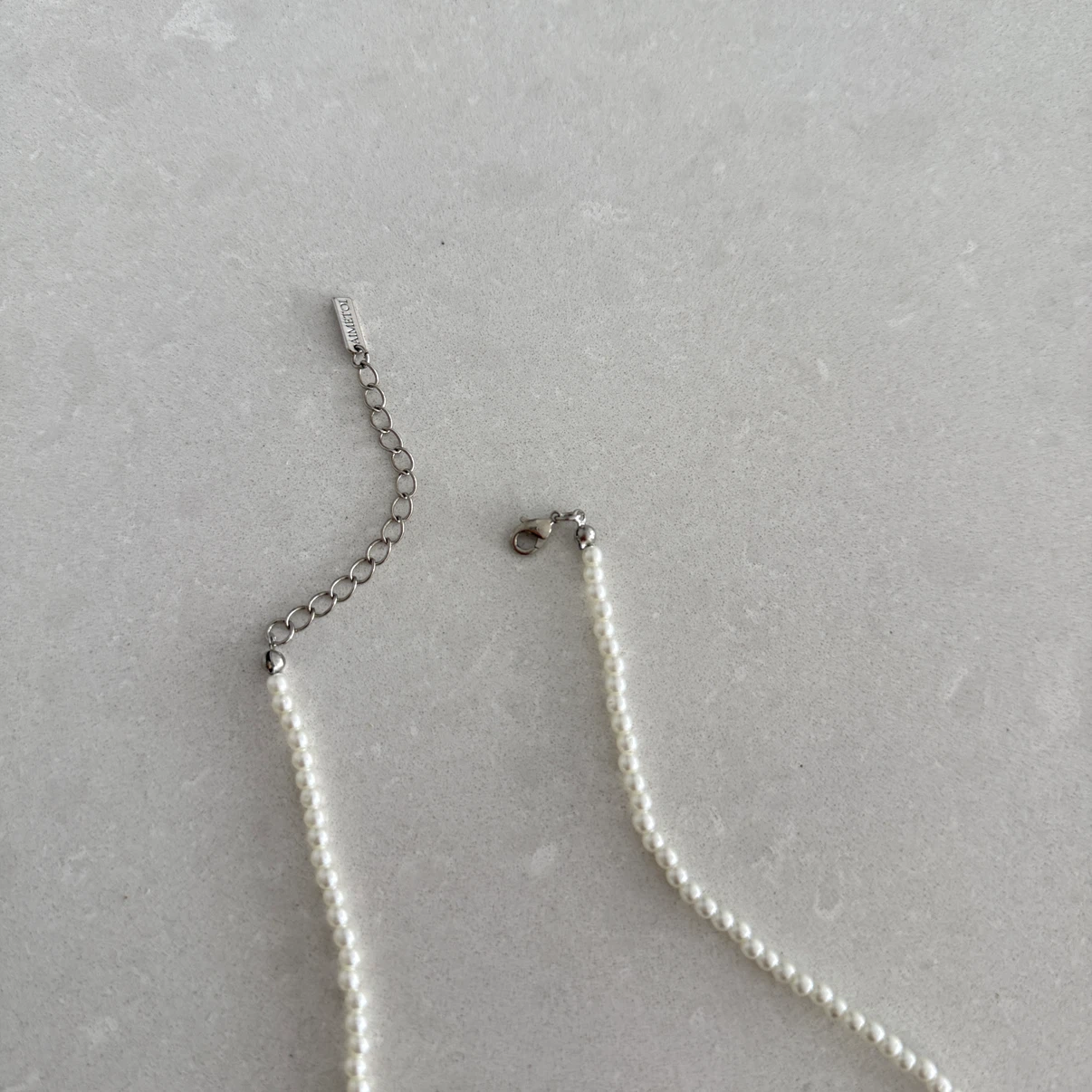 Pearl Necklace with Silver Clasp - photo 3