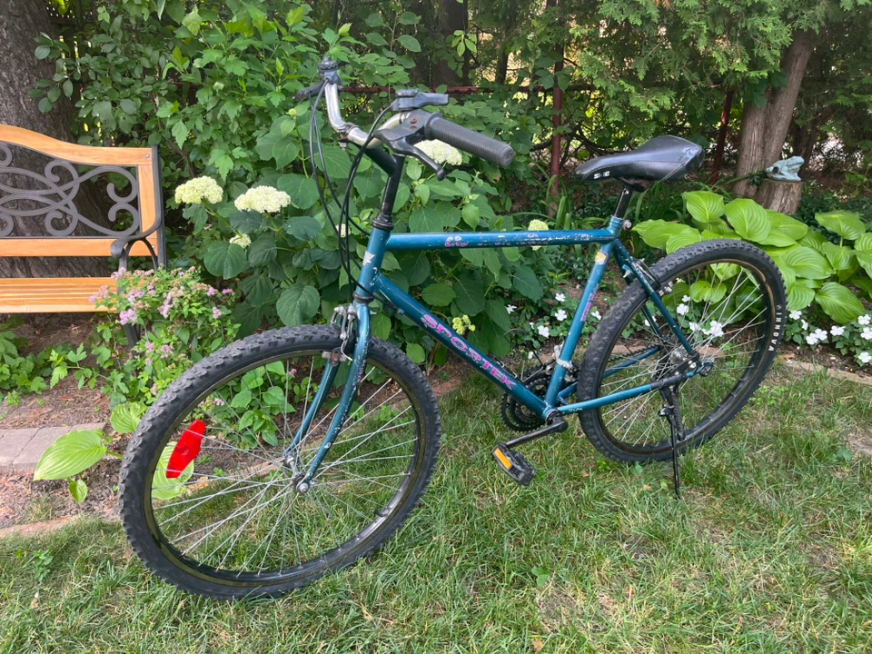 Vintage Teal Mountain Bike