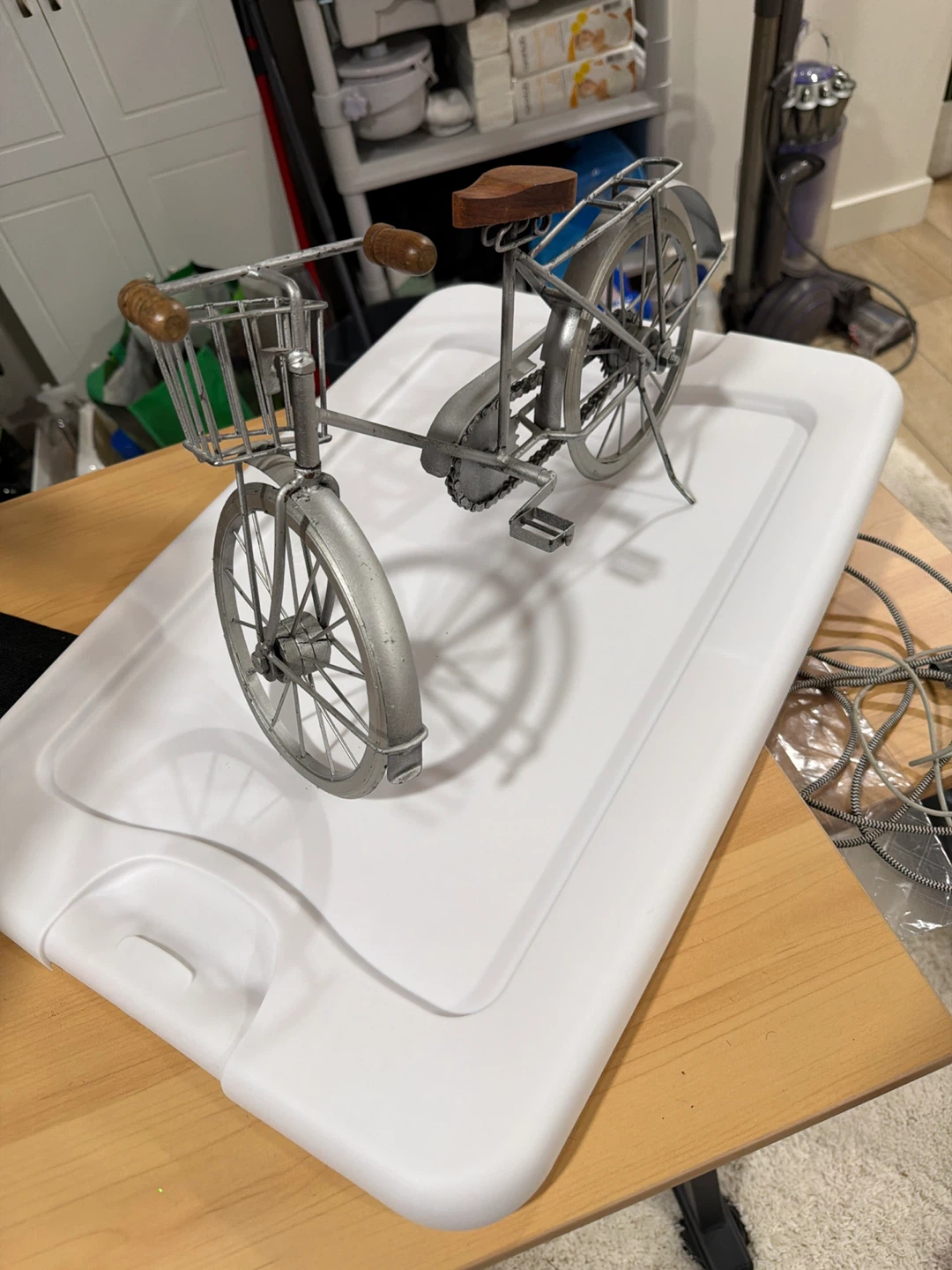 Metal Bicycle Decor with Basket - photo 2
