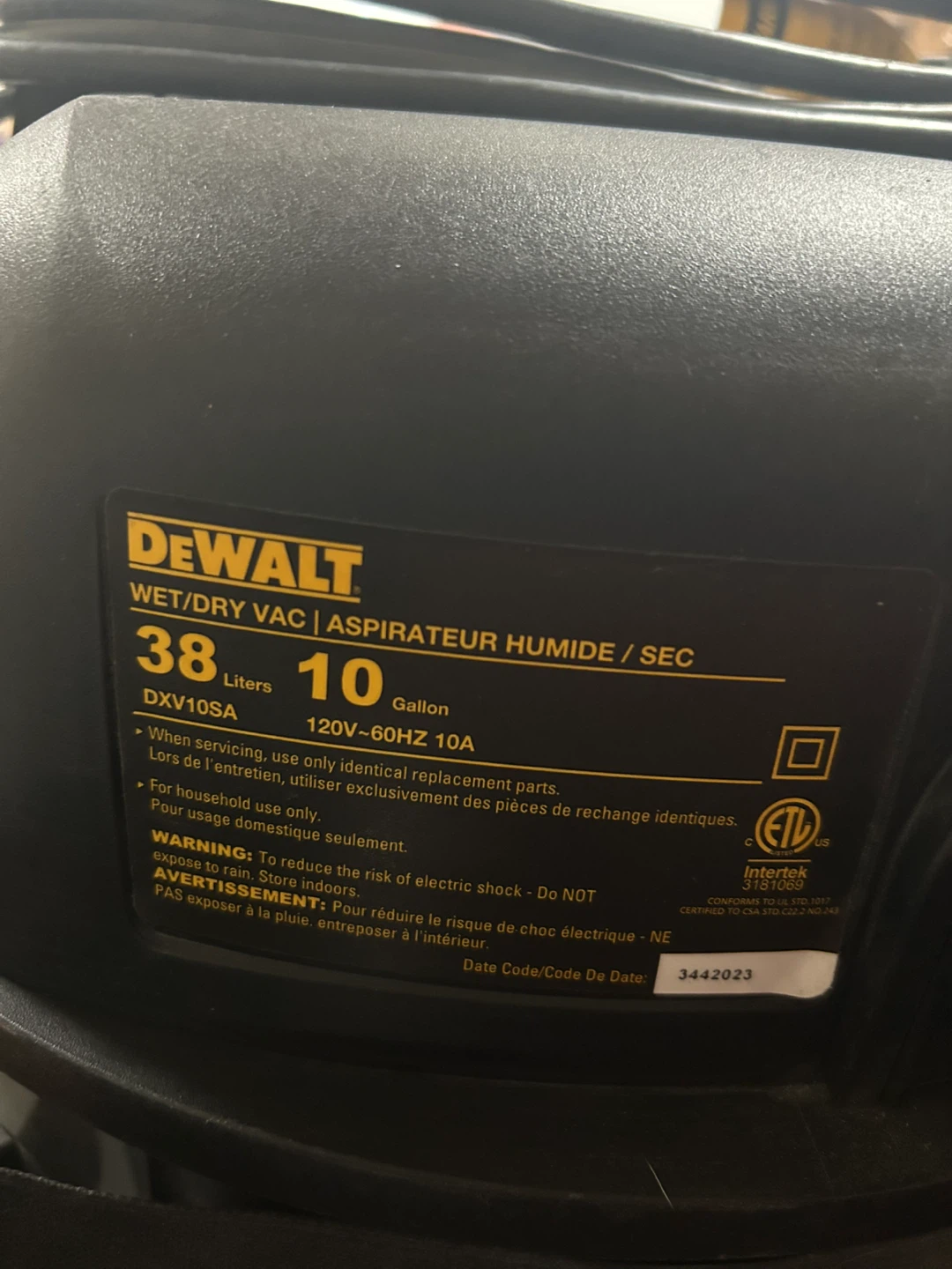 DEWALT Stainless Steel Wet/Dry Vacuum 10Gal - photo 5