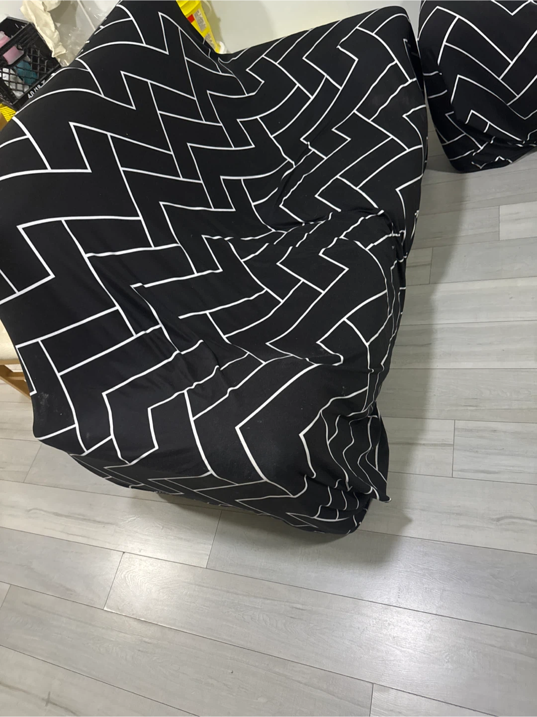Black Geometric Pattern Sofa Cover - photo 2