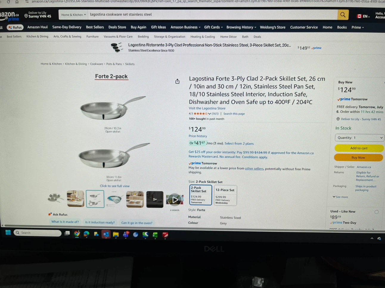 Lagostina Forte 3-Ply Stainless Steel Skillet Set - photo 2