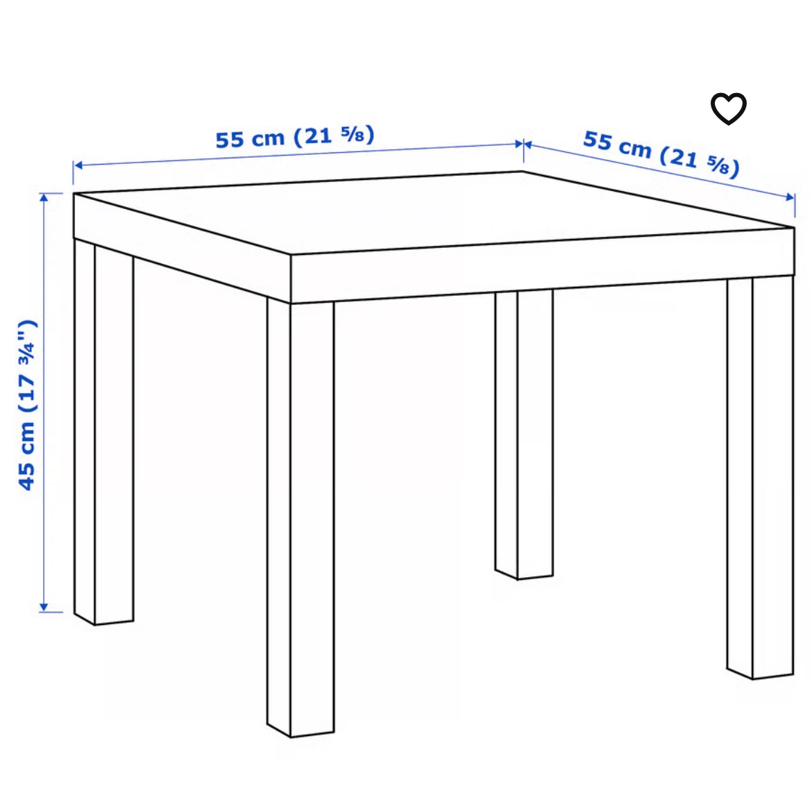 IKEA LACK side table black brown - photo 2