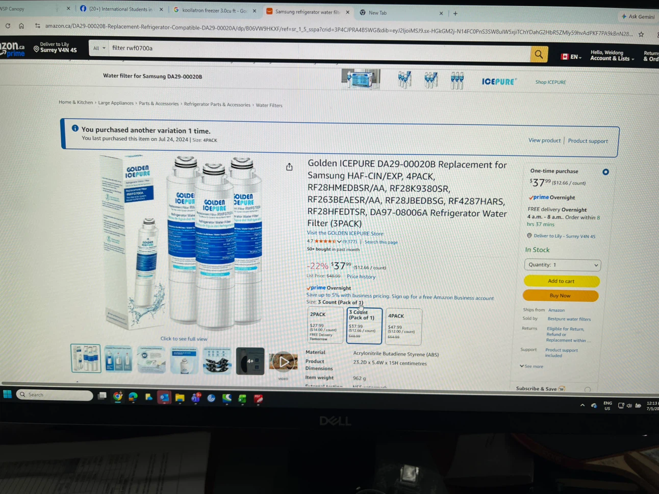 Golden IcePure Refrigerator Water Filter RWF0700A - photo 2