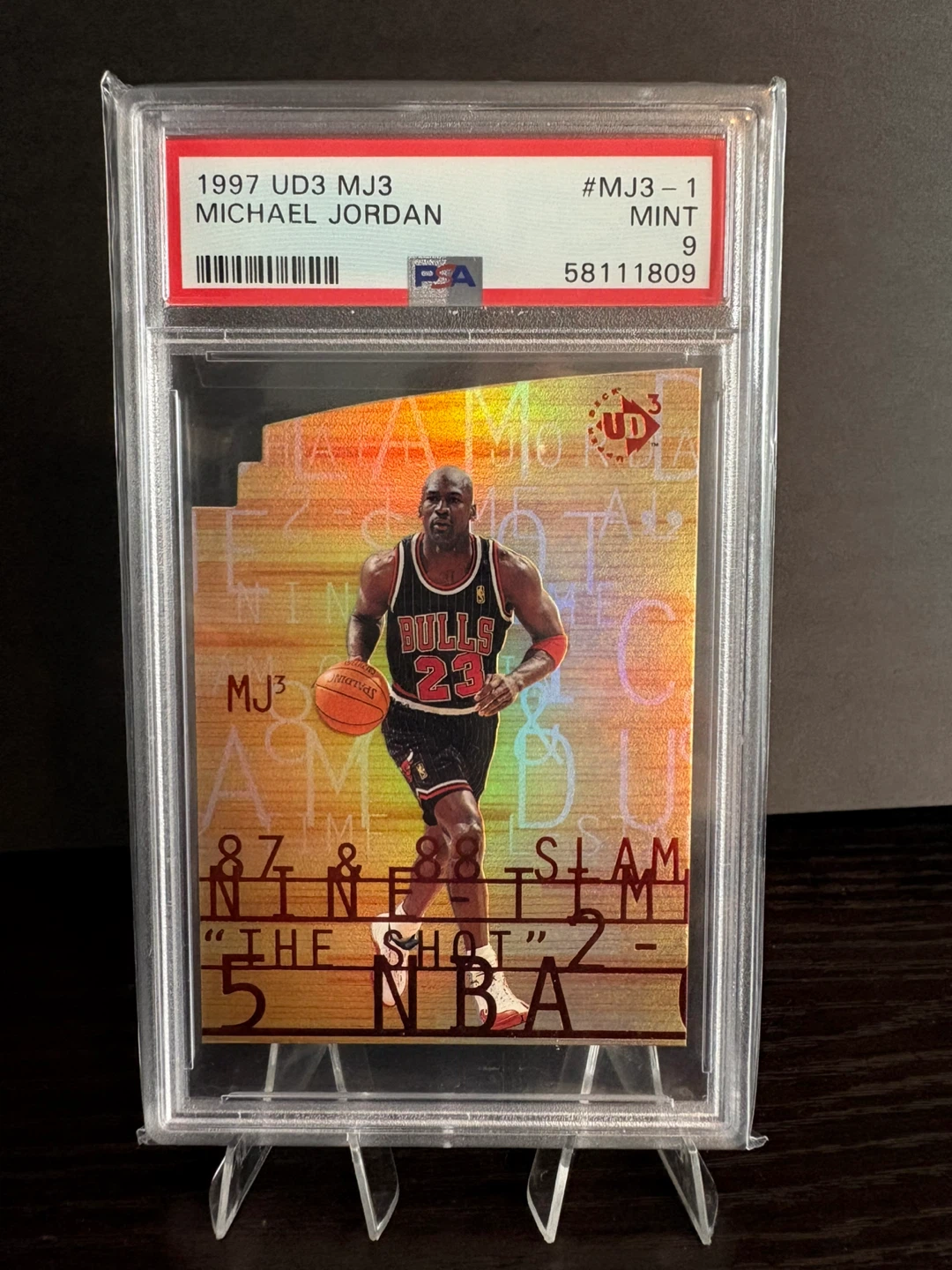 1997 Upper Deck Michael Jordan MJ3-1 Basketball Card - PSA 9