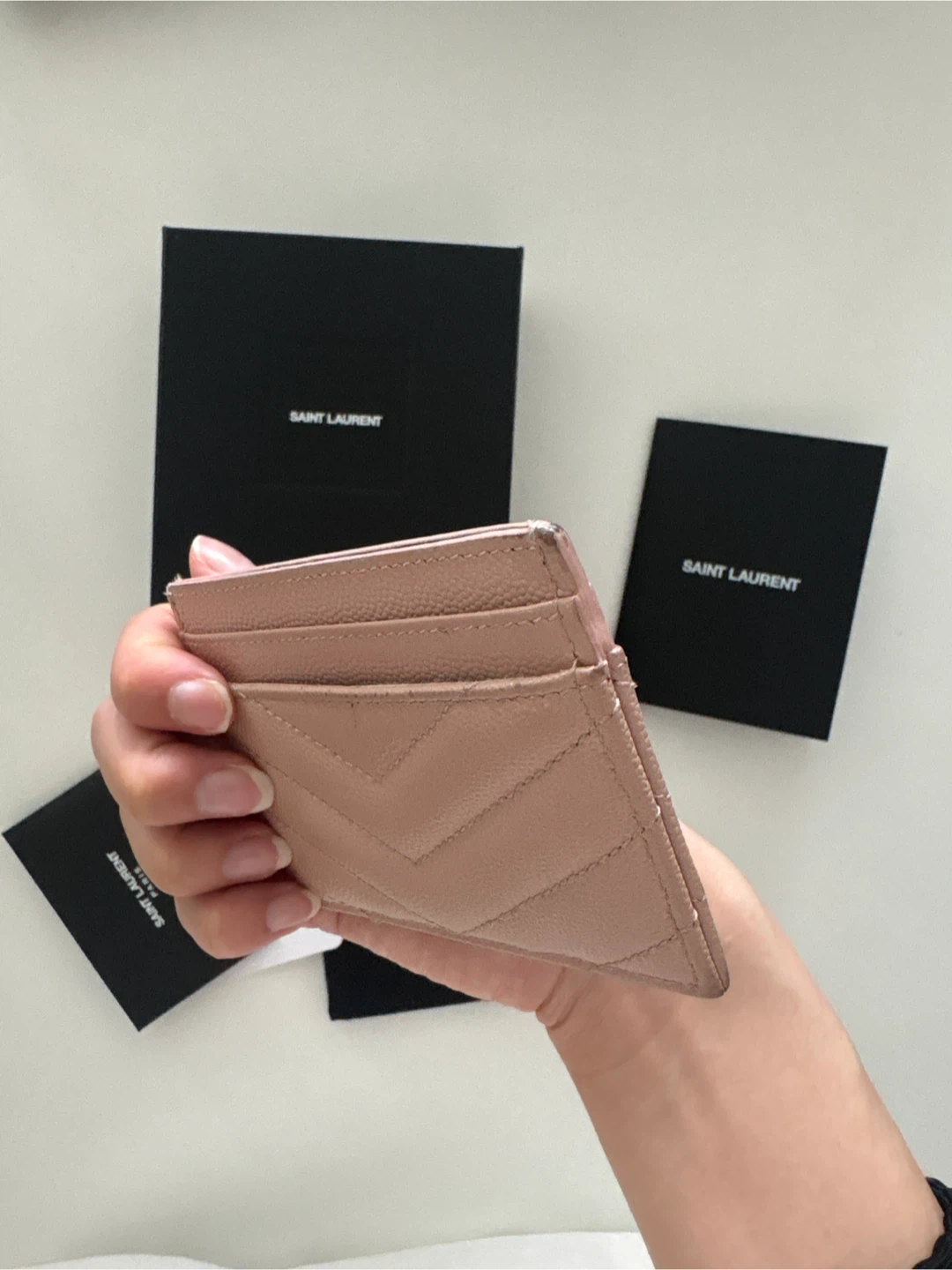 Saint Laurent Cardholder - Pink - photo 3