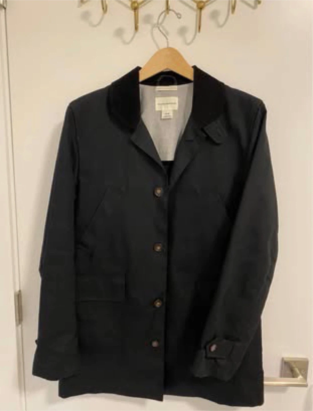 Club Monaco Black Trench Coat XS