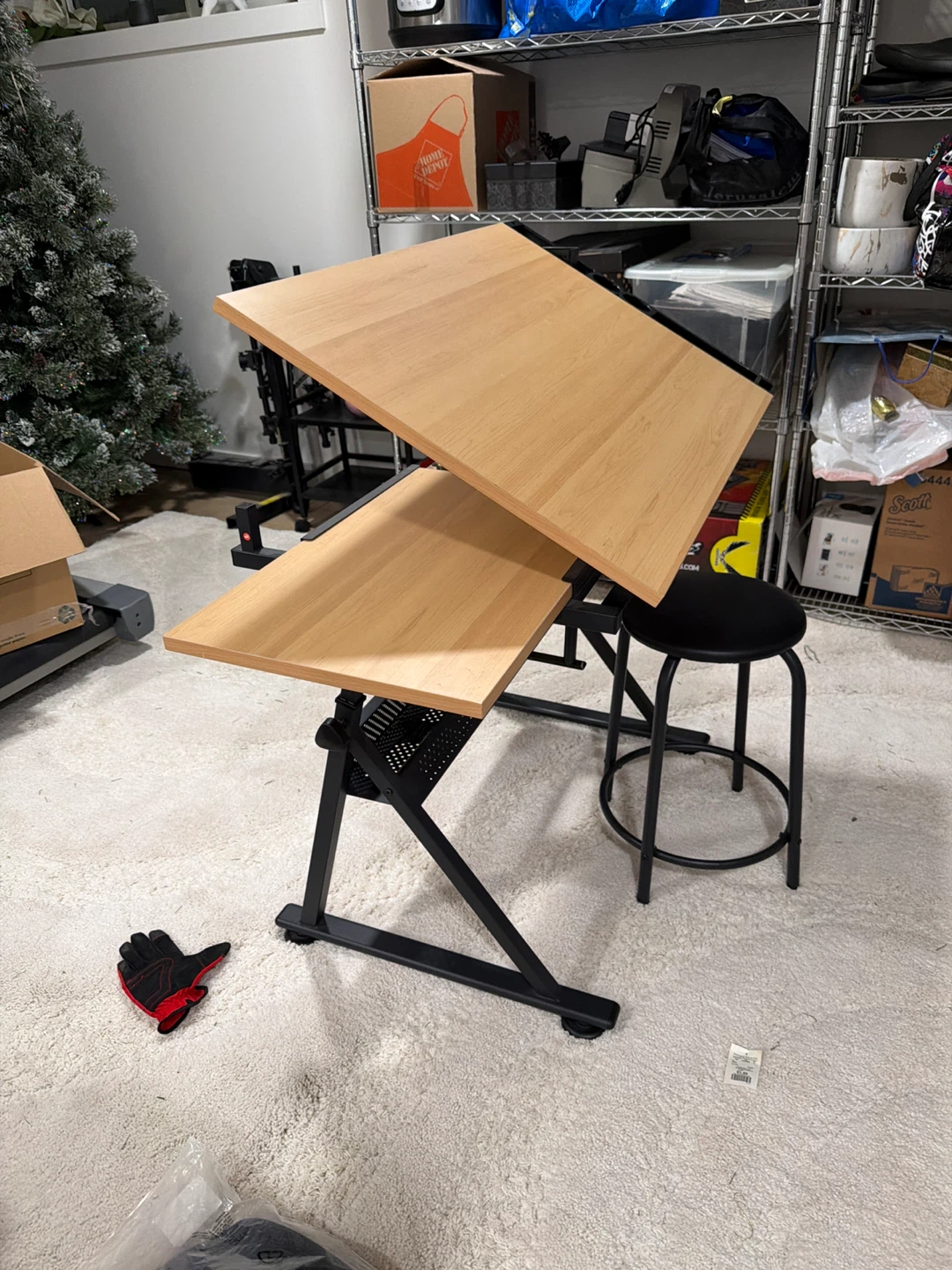Adjustable Drafting Table with Stool - photo 2